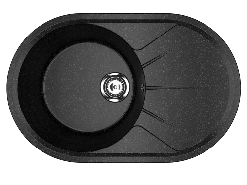 Кухонная мойка Ulgran Classic U-503-308 75х50 цвет черный