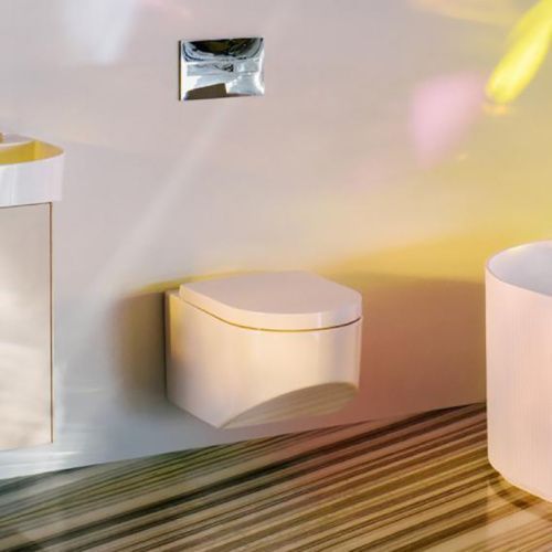 Чаша унитаза подвесная Laufen Sonar 8.2034.1.757.000.1 цвет белый без сиденья безободковая душевой смыв