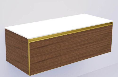 Тумба под раковину Armadi Art Quatro 790-M1-120-B-MG-LED 120х50 подвесная цвет коричневый