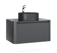 Тумба под раковину Jorno LUMINO Lum.01.80/P/A/JR 80х50 подвесная цвет черный