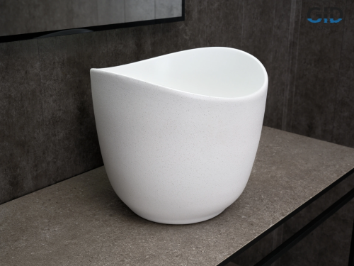 Раковина керамическая Gid Creativo 51221 40х40 накладная цвет белый без отверстий под смеситель