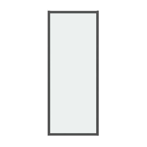 Боковая стенка Grossman Style 200.K33.05.100.21.00 100х195 стекло прозрачное профиль черный