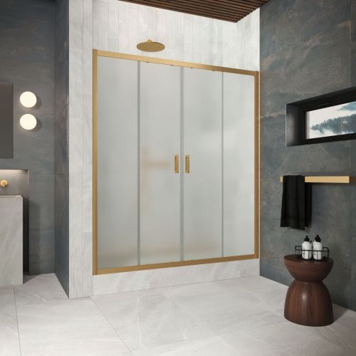 Душевая дверь Vegas-Glass Z2P Protec Z2P Protec 220 03 10 220х200 стекло матовое профиль золото