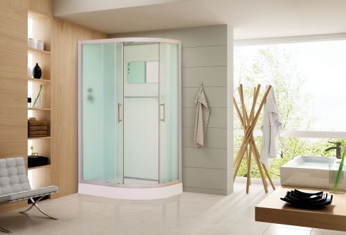 Душевая кабина Esbano ELEGANCIA ESKB115CRL 85х115 асимметричная с крышей ориентация левая