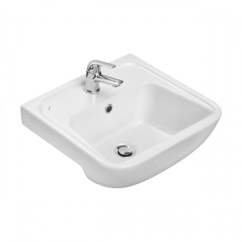 Раковина из сантехнического фарфора Santek Лонги 1WH501753 50х40 подвесная цвет белый 1 отверстие под смеситель