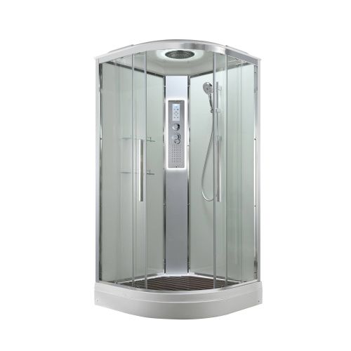 Душевая кабина AvaCan EM EM2011LEDT 110х110 четверть круга с крышей ориентация универсальная