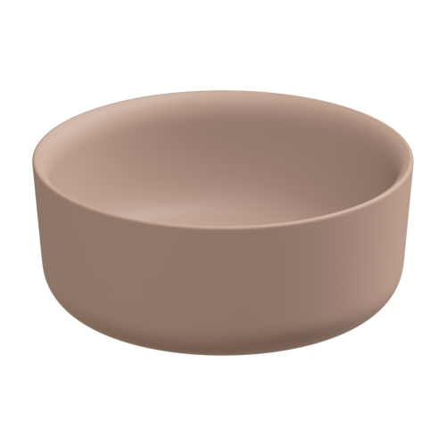 Раковина керамическая GSG Ceramic Design Hit! HILAVRO42032 40х40 накладная цвет бежевый без отверстий под смеситель