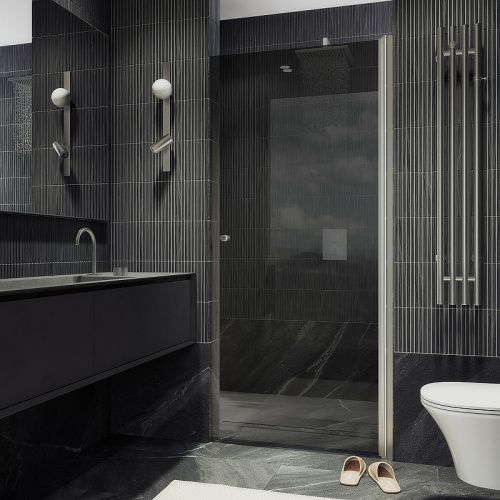 Душевая дверь Maybah Glass MGD-812-5 90х200 стекло тонированное профиль хром