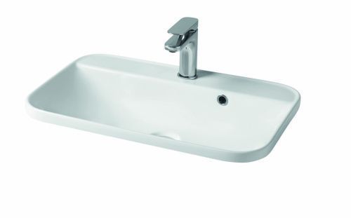 Раковина керамическая Hidra Gio G240/026 60х40 встраиваемая цвет черный 1 отверстие под смеситель