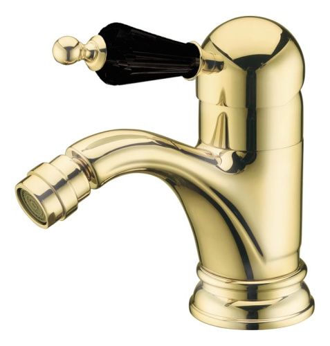 Смеситель Boheme Tradizionale Nero 256 на биде золото