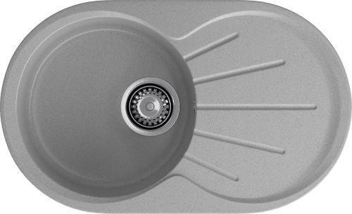 Кухонная мойка Granfest Rondo R-750L серый 75х45 цвет серый поверхность матовая