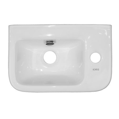 Раковина из сантехнического фаянса Azario AZ-10100-R 40 см накладная цвет белый 1 отверстие под смеситель