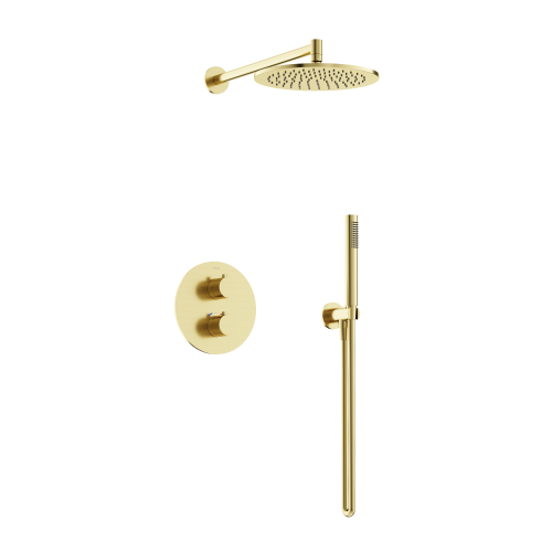 Душевая система Sancos Etna SC9010BG встраиваемая в стену цвет золото с термостатом