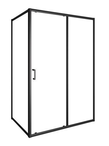 Душевой уголок Orange E23-16090TB 160х90 стекло прозрачное профиль черный без поддона