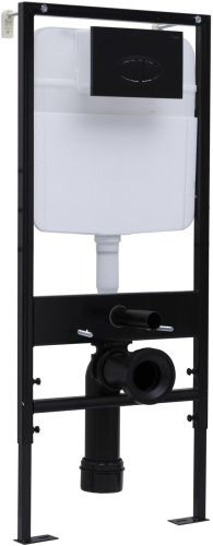 Инсталляция для унитаза с механической клавишей смыва Logan Oval 00299419 цвет черный матовый