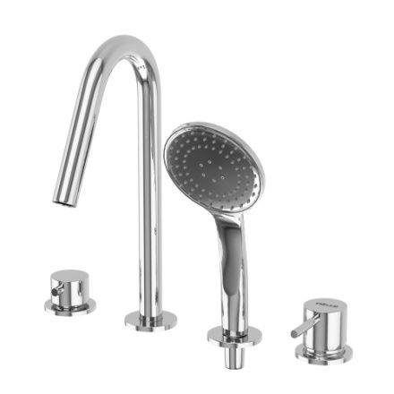 Смеситель Cezares LEAF LEAF-BVDM4-L-01 на борт ванны хром