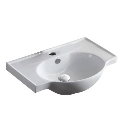 Раковина из сантехнического фаянса Azario TEO-60 60х50 подвесная цвет белый 1 отверстие под смеситель