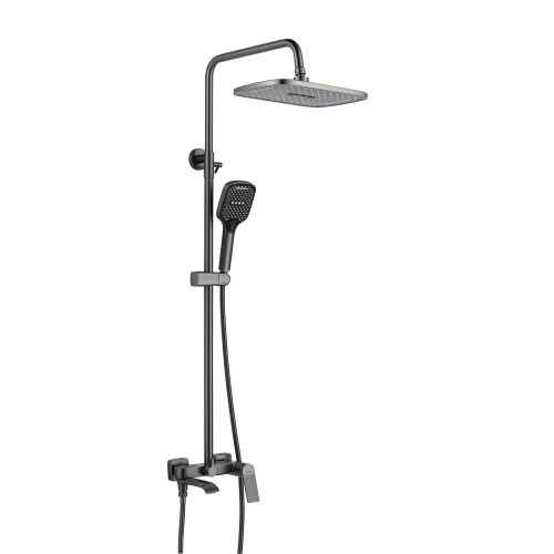 Душевая стойка Shevanik S4136T настенная цвет оружейная сталь