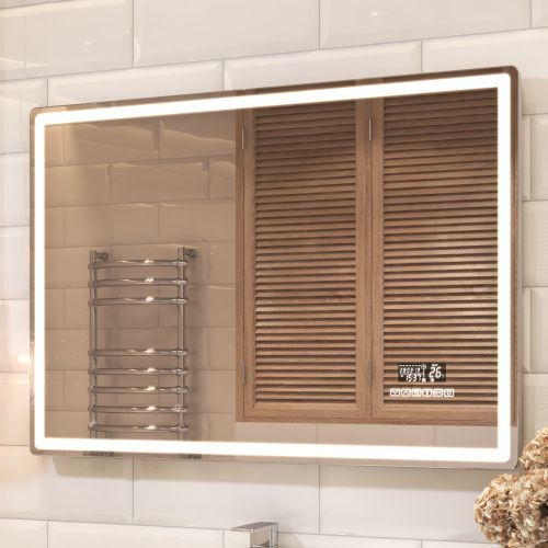 Зеркало с подсветкой Vigo Geometry Media Voice 52 120х70