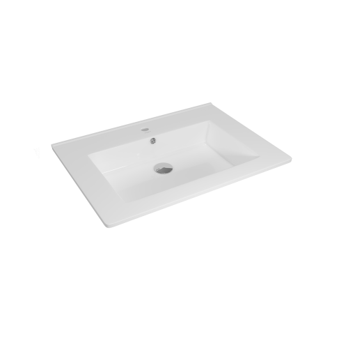 Раковина из сантехнического фарфора Kirovit Оскар Вн Крв27 70х50 накладная цвет белый