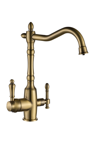 Смеситель для кухни Ulgran Classic U-018 Бронза на мойку бронза