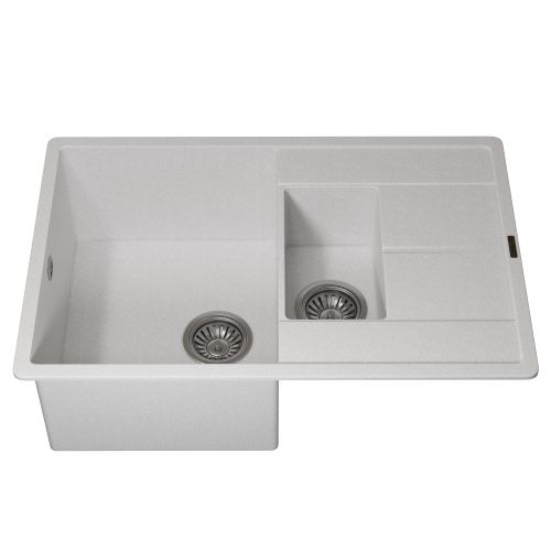 Кухонная мойка Uperwood Quartz Premium UPD-05 3910202116 80х50 цвет белый поверхность матовая