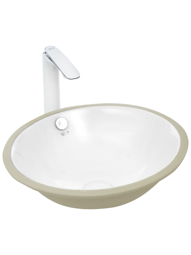 Раковина из сантехнического фаянса WeltWasser WW SK 10000004602 40 см встраиваемая цвет белый 1 отверстие под смеситель