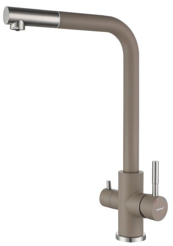 Смеситель для кухни Granfest QUARZ Z-5421 песочный на мойку бежевый