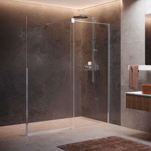 Душевая дверь Novellini H Style HSTYLE140D-1B 140х200 стекло прозрачное профиль хром