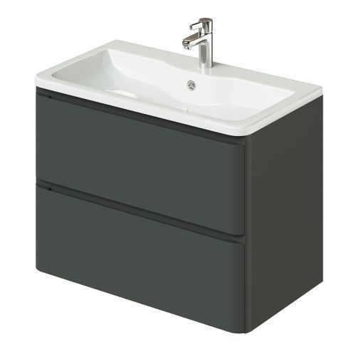 Тумба с раковиной Итана Roberto CS00090538 80х50 подвесная цвет серый