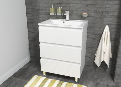 Тумба с раковиной Эстет Bali ФР-00009963 60х40 напольная цвет белый