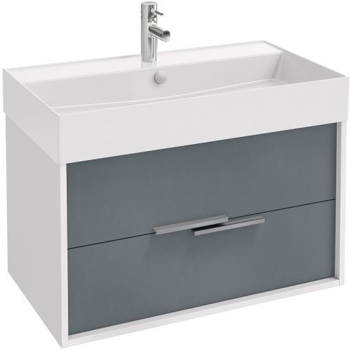 Тумба под раковину Jacob Delafon Vivienne EB1667-J5-J54 80х50 подвесная цвет серый/белый