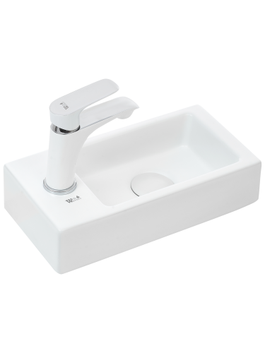 Раковина из сантехнического фаянса WeltWasser WW SK 10000004646 40х20 подвесная цвет белый