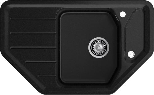 Кухонная мойка Granfest Corner C-800E черный 80х50 цвет черный поверхность матовая