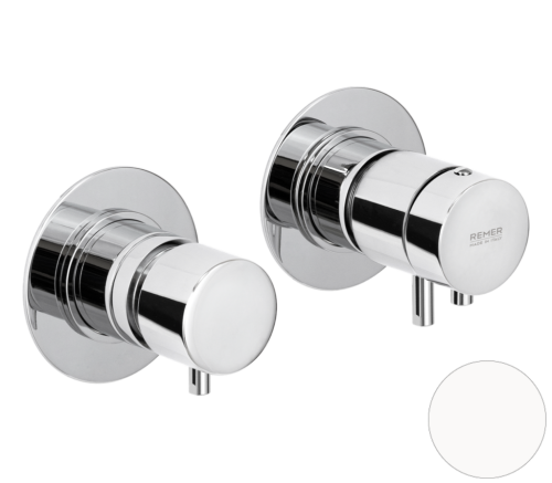 Смеситель для душа Remer X Style XT96BO встраиваемый в стену белый с термостатом