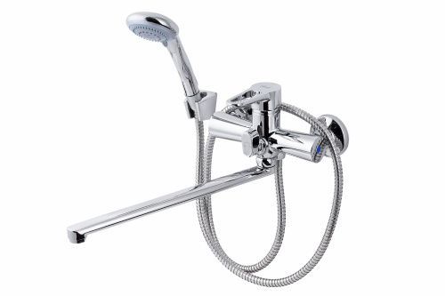 Смеситель для ванны и душа FAUZT FZs-240-B100 настенный хром