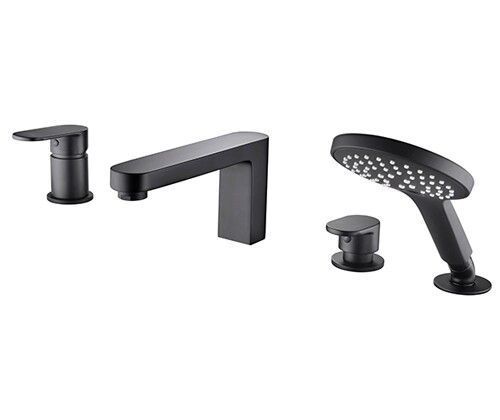 Смеситель Wasserkraft Elbe 7400 7455 на борт ванны черный