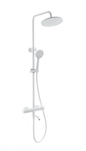 Душевая стойка Wonzon & Woghand Stay WW-B3051-A-MW настенная цвет белый с термостатом