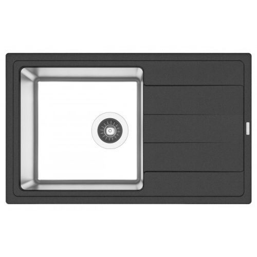 Кухонная мойка Florentina Комби 780 21.395.D0780.302 80х50 цвет черный поверхность полированная