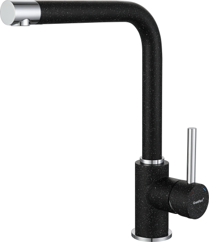Смеситель для кухни Granfest 3651 черный на мойку черный