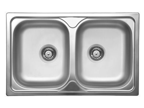 Кухонная мойка Ukinox Гранд GRP800.500 20GT8K -O 80х50 цвет хром поверхность полированная