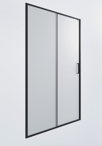Душевая дверь Timo T06 150х195 стекло матовое профиль черный