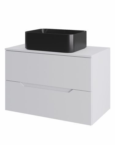 Тумба с раковиной Orange Line Li-70TuwMDF+B02-460MB 70х50 подвесная цвет белый