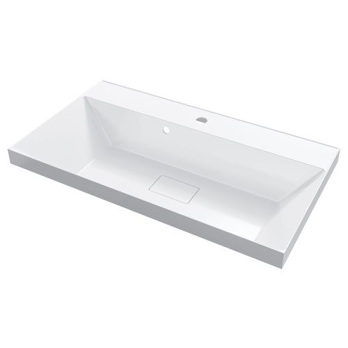 Раковина из литьевого мрамора Uperwood Classic New 291021040 80х45 полувстраиваемая цвет белый