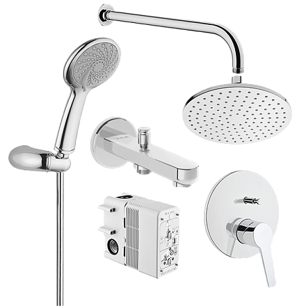 Душевая система Vitra Solid S A49287EXP встраиваемая в стену цвет хром