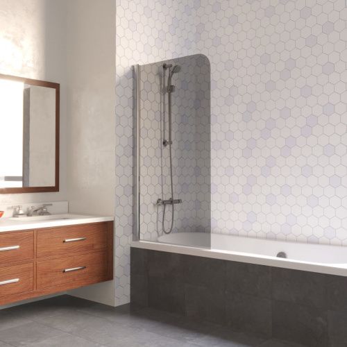 Душевая шторка на ванну Vegas-Glass EV LUX EV LUX 60 08 07 L 60х150 стекло тонированное профиль хром ориентация левая