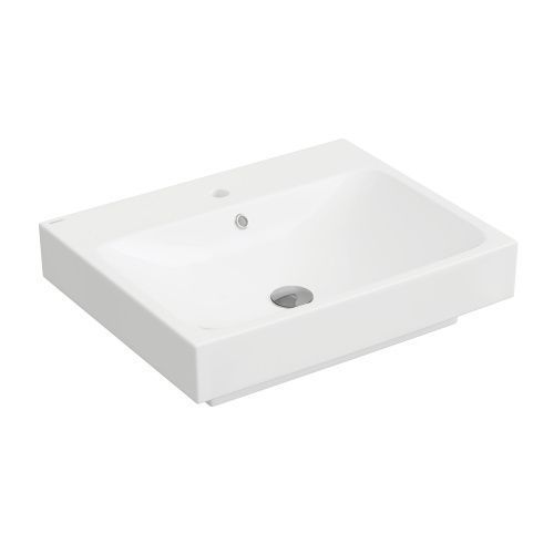 Раковина из сантехнического фарфора Berges Strati 182006 60х50 подвесная цвет белый 1 отверстие под смеситель