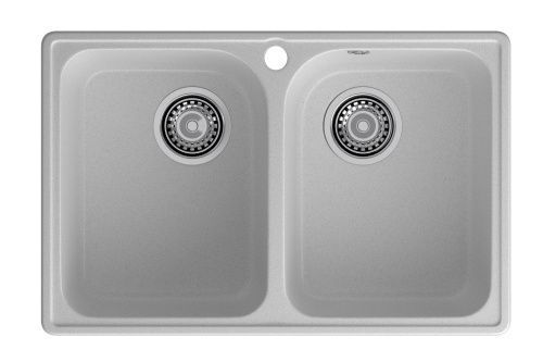 Кухонная мойка Granfest Quarz 15 серый 75х50 цвет серый поверхность матовая