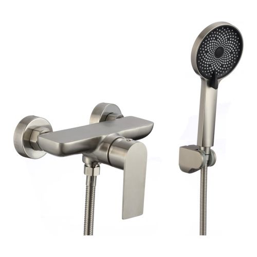 Смеситель для ванны и душа Fmark FS8802 настенный сатин