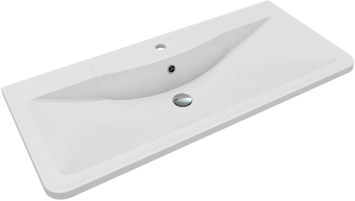 Раковина из искусственного камня Florentina Аллегро 1200 10.020.01200.001 120х50 накладная цвет белый 1 отверстие под смеситель